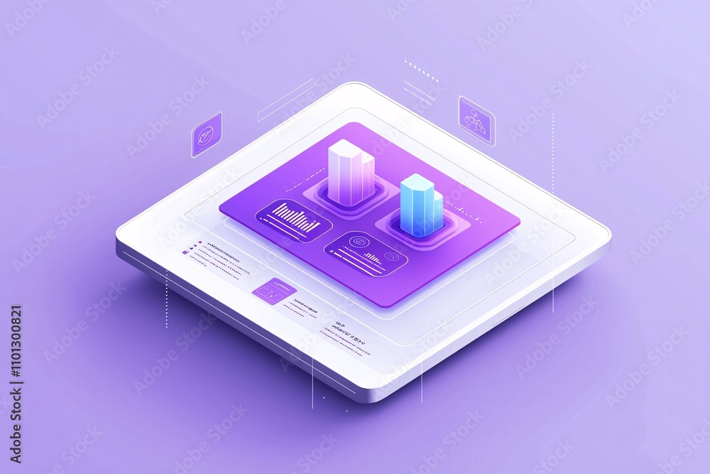 Aufkleber digital ranking analysis, interactive visualization with bold data charts, professional and engaging