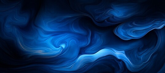 Obraz premium Navy Blue and Indigo Elegant Marble, Liquid Swirl Texture Background, Abstract Colorful Flow Design