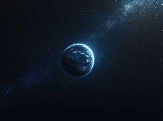 Fototapeta premium Earth in the vast expanse of space
