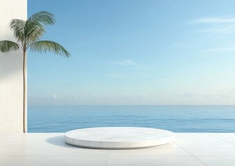 Obraz premium Coastal Marble Platform - Modern Architecture