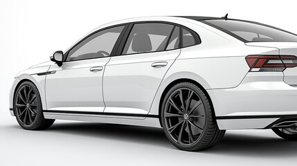 Fototapeta premium white car door isolated on white background with clip pat