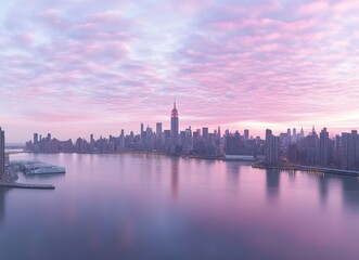 Naklejka premium New York City Skyline at Dawn