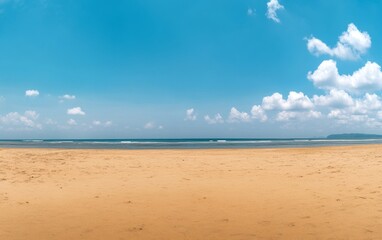 Fototapeta premium Empty Beach Under a Sunny Sky