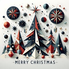 Obraz premium christmas card with snowflakes
