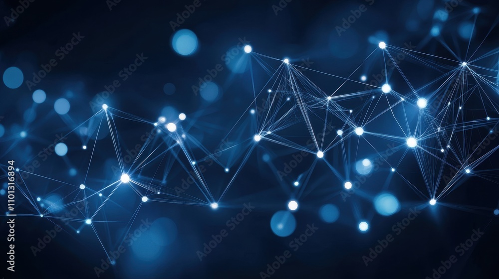 Poster interconnected luminous nodes in the digital age