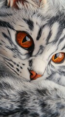 close-up, so cut British pet cat realistic style, highspeed photography in the sunny sofa,
