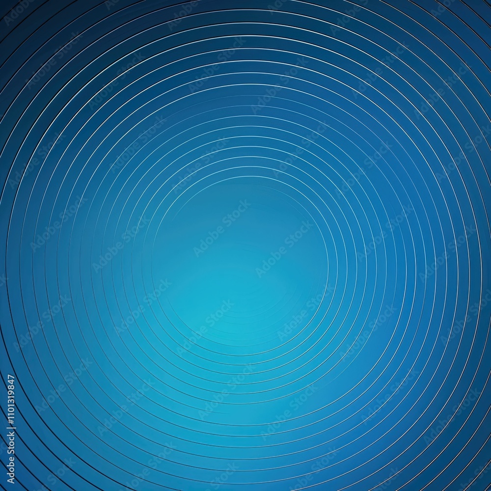 Poster a serene blue background featuring concentric circles, creating a calming and modern visual effect.