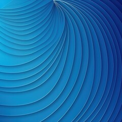 Obraz premium A vibrant abstract design featuring layered curves in varying shades of blue, creating a sense of depth and movement.