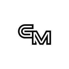 GM monogram logo design letter text name symbol monochrome logotype alphabet character simple logo