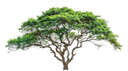 Obraz premium photograph of Rain tree isolated on white background.Tropical tree