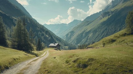 photograph of Scenic mountain nature along the Gerlos Alpine Road, Austria