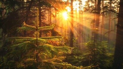 Obraz premium autumn forest fire