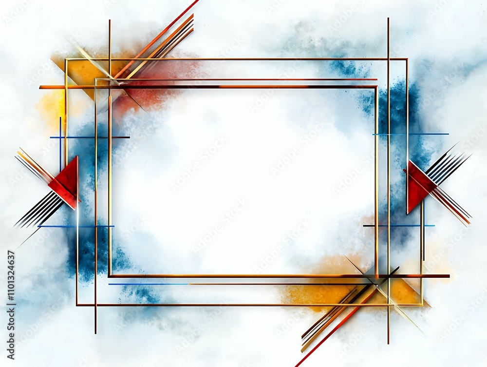 Poster create stunning abstract art frames using bold colors and geometric shapes for unique designs