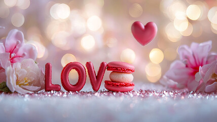 LOVE typography for Valentine"s Day.