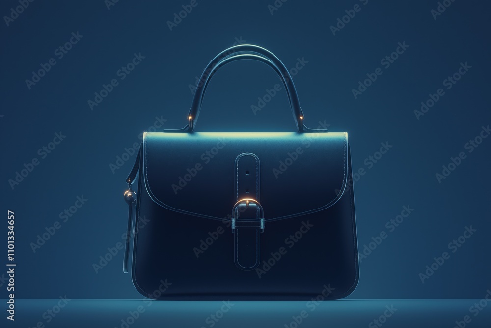 Aufkleber elegant handbag displayed under soft lighting on a minimalistic background for a sophisticated look