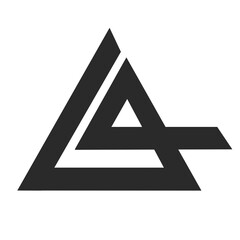 Minimalist Monogram A and Triangle Logo Design