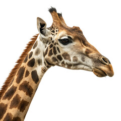 giraffe isolated isolated on white background as transparent. PNG. AI GENERATED