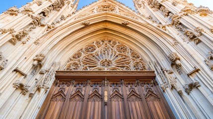 Obraz premium Magnificent Architectural Masterpiece: Ornate Cathedral Facade