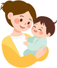 Mother playing with child