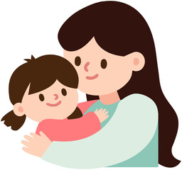 Happy mothers day mother holding daughter