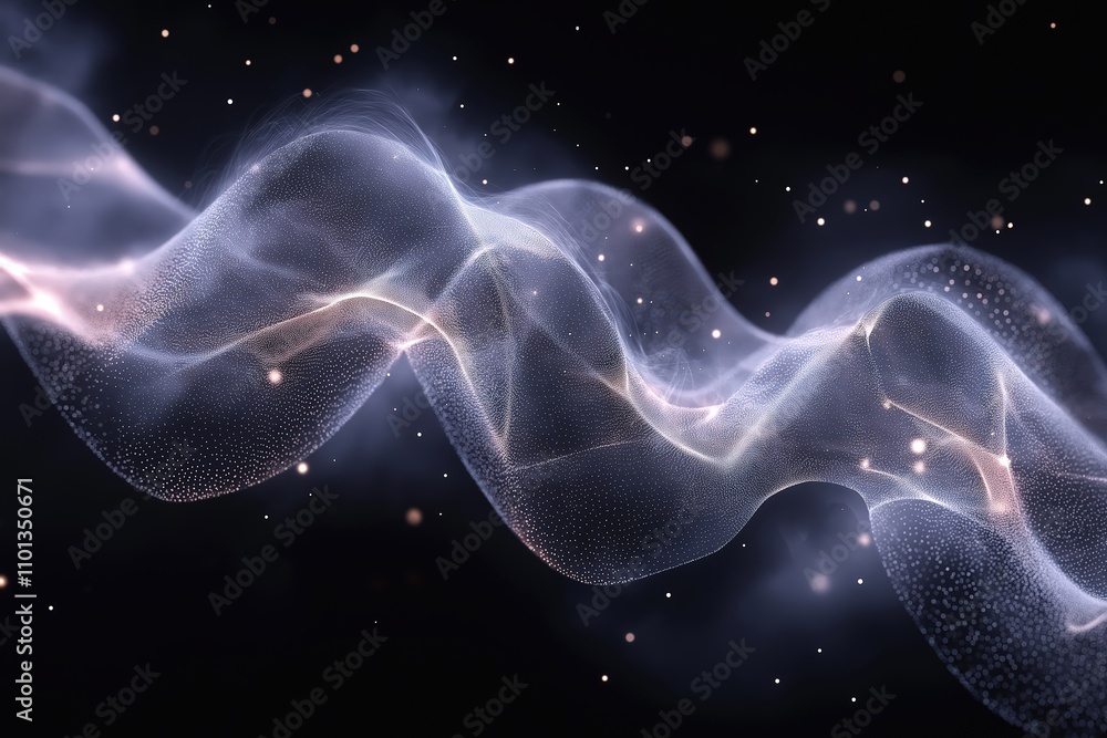 Aufkleber stunning abstract representation of flowing wave patterns illuminated by cosmic light