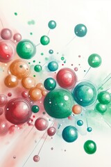 bubbles circle colorful abstract mobile phone wallpaper