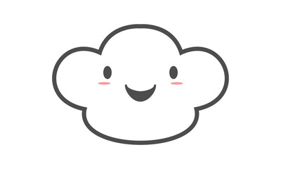 Obraz premium Happy cloud illustration design vector