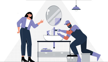 Plumber Service Illustration