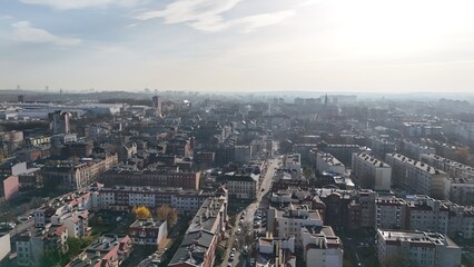 Obraz premium Chorzów z lotu ptaka