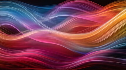Obraz premium Dynamic wave flows vibrantly. Generative AI