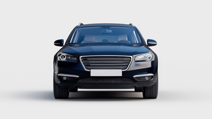 Front View of a Modern Luxury SUV Against White Background