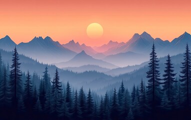 Obraz premium sunrise in the mountains