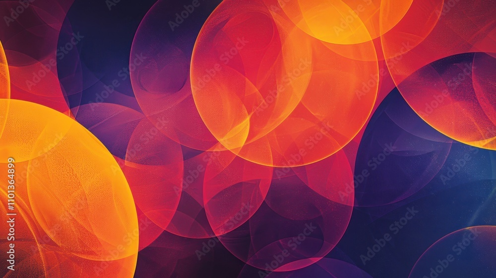 Aufkleber a vibrant abstract design featuring colorful circles and smooth gradients.