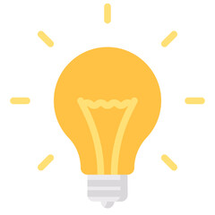 light bulb flat vector icon