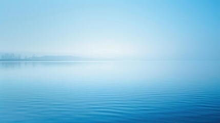 Obraz premium photograph of lake blue water smooth surface simple nature background