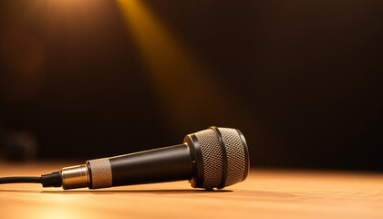Obraz premium professional microphone condenser Put it on stage