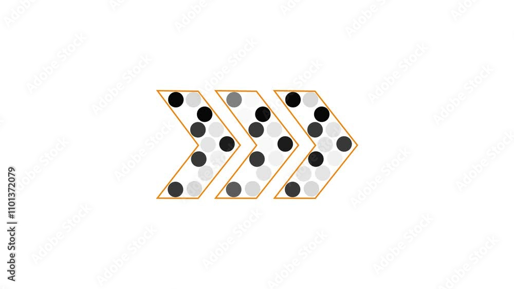 Poster right arrow icon animation. arrow moving from left to right.