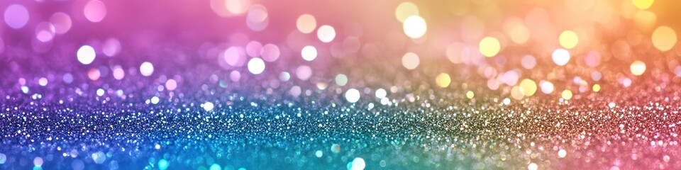 Colorful glitter background with bokeh lights