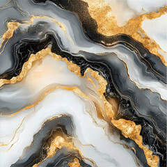 Fototapeta premium Abstract Gold and Gray Marble Texture, Elegant Swirling Background Design for Luxury Projects