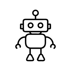 Obraz premium Robot line icon