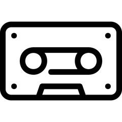 Obraz premium Simple vector icon audio cassette