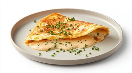 Delicious cheese omelette recipe kitchen food indoor dining close-up culinary delight