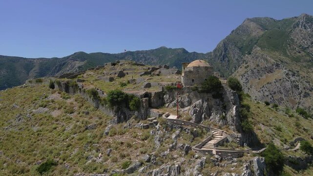 A unique view of the Borge Castle in Albania