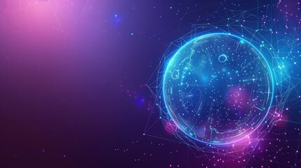 Abstract Globe with Connection Lines