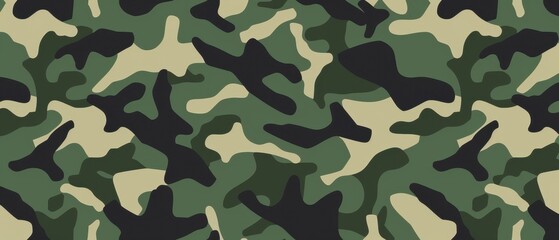 Fototapeta premium Classic Green Camouflage Pattern Background for Military Concepts