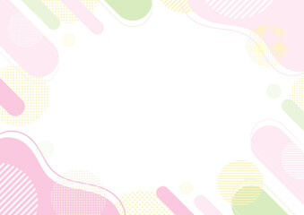 春のポップでおしゃれなフレーム01