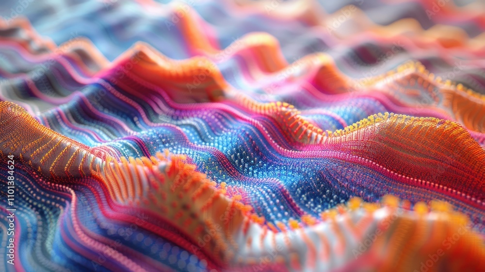 Aufkleber a vibrant, abstract representation of waves and patterns in colorful textures.