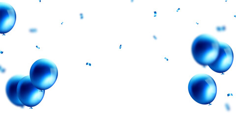 Banner template vector background design beautiful blue 3d balloon illustration