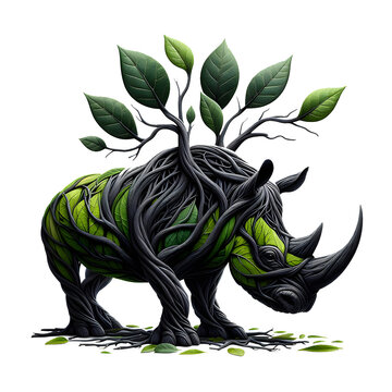 Rhino Tree Illustration