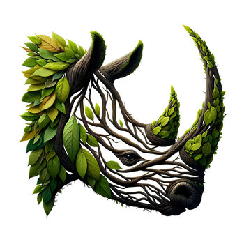 Rhino Tree Illustration